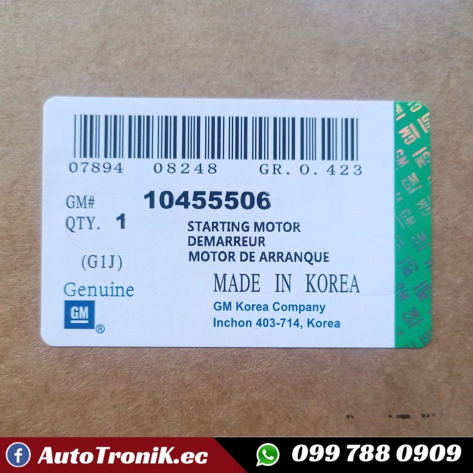 Motor de Arranque Aveo - GM