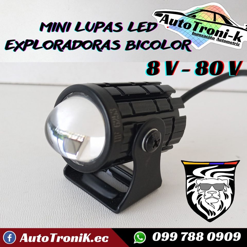 🔥 Mini Lupas Led Bicolor 01 ✅ Antiniebla 😎