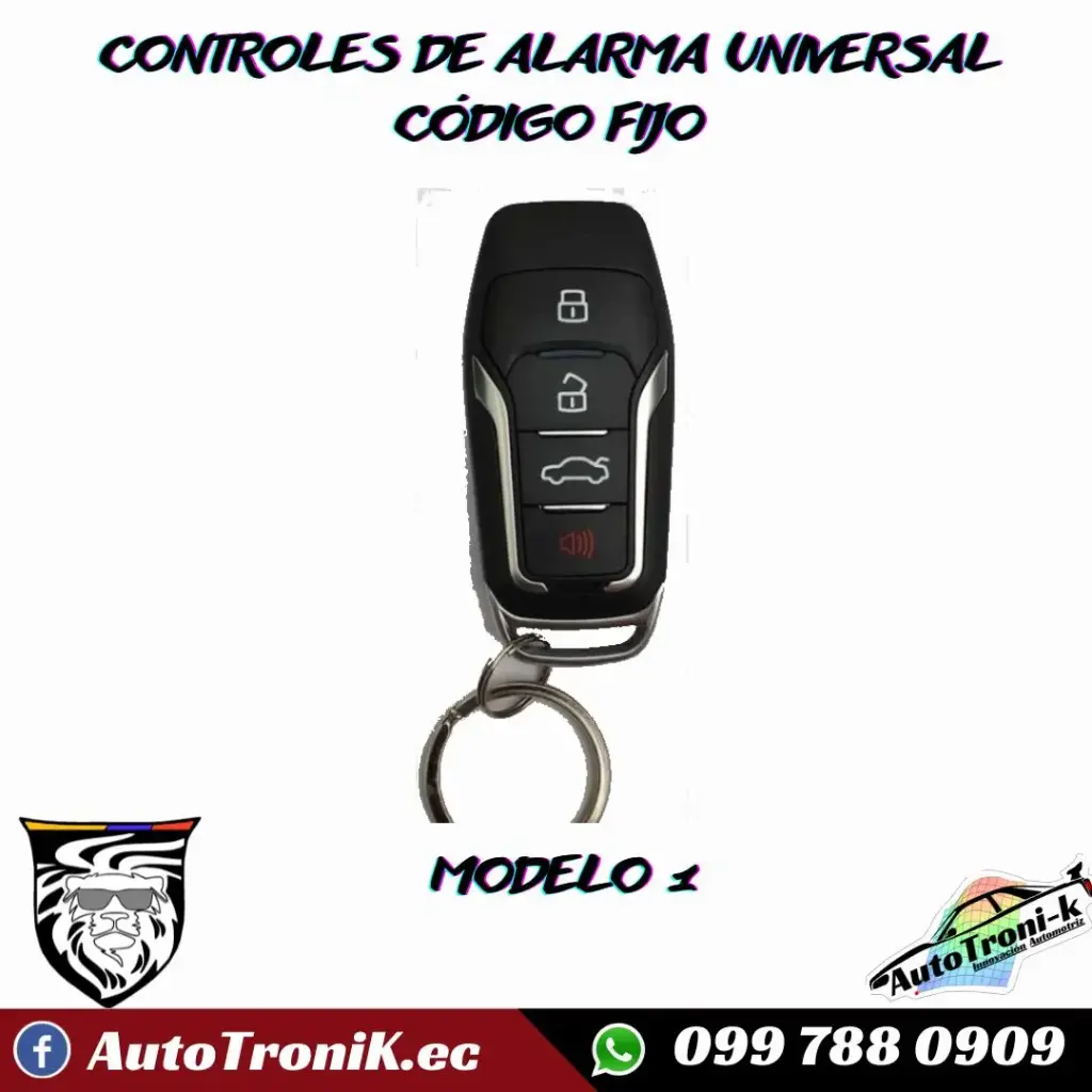 CONTROLES DE ALARMA UNIVERSAL CÓDIGO FIJO