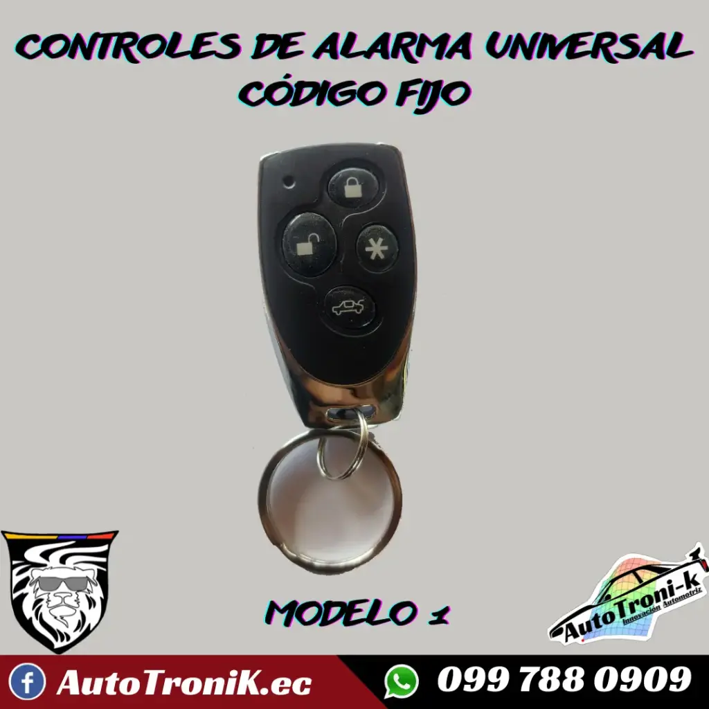 CONTROLES DE ALARMA UNIVERSAL CÓDIGO FIJO