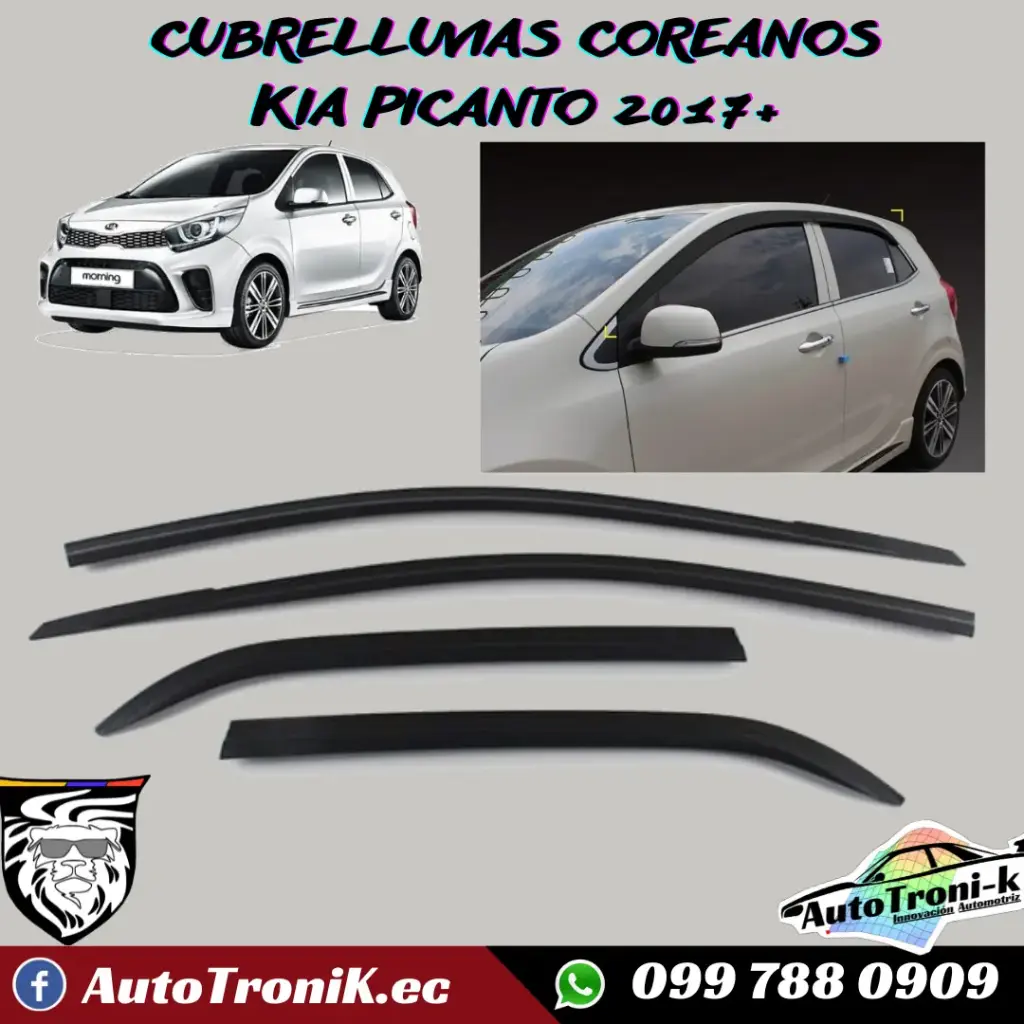 CUBRELLUVIAS COREANOS KIA PICANTO 2017+