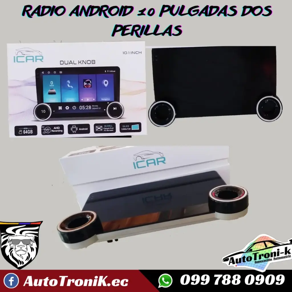 RADIO ANDROID 10 PULGADAS DOS PERILLAS