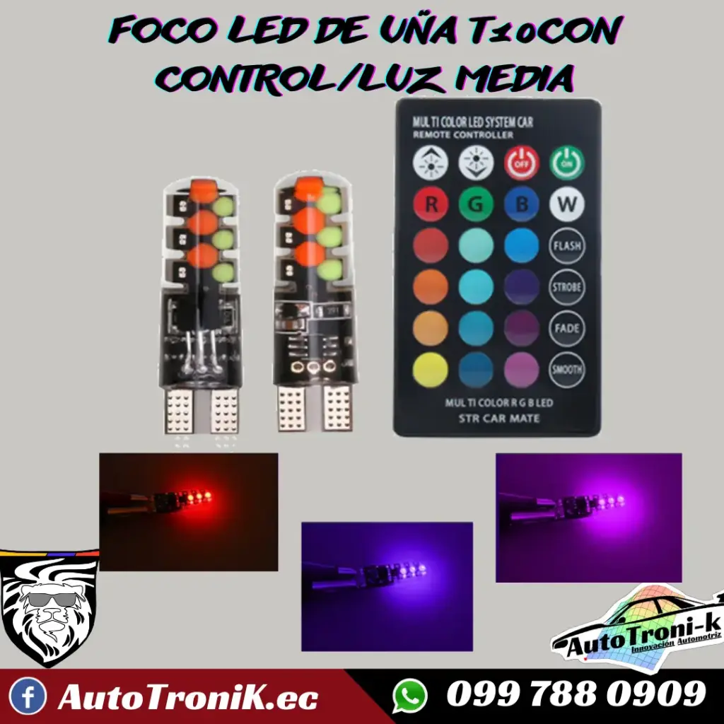 FOCO LED DE UÑA T10CON CONTROL/LUZ MEDIA