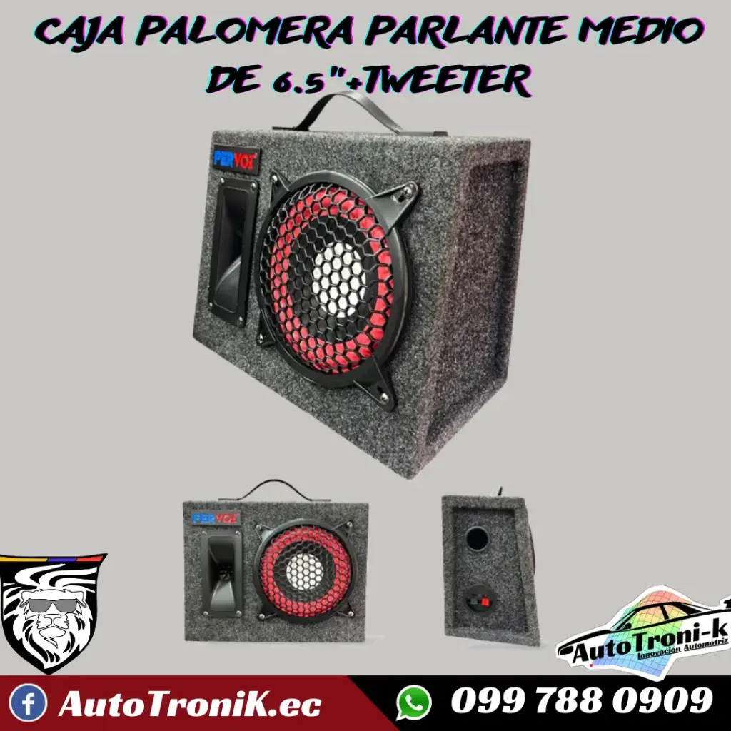 CAJA PALOMERA PARLANTE MEDIO DE 6.5"+TWEETER