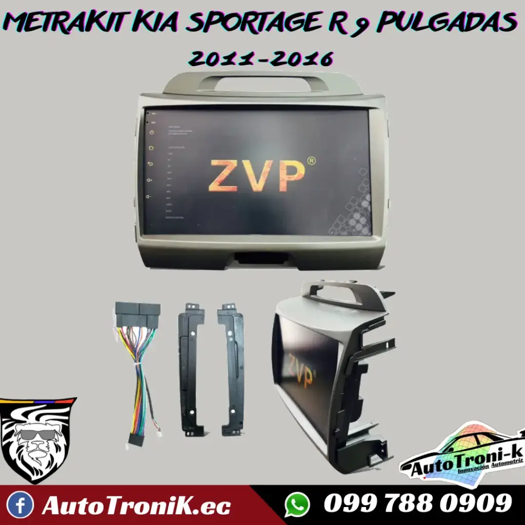 METRAKIT KIA SPORTAGE R 9 PULGADAS 2011-2016