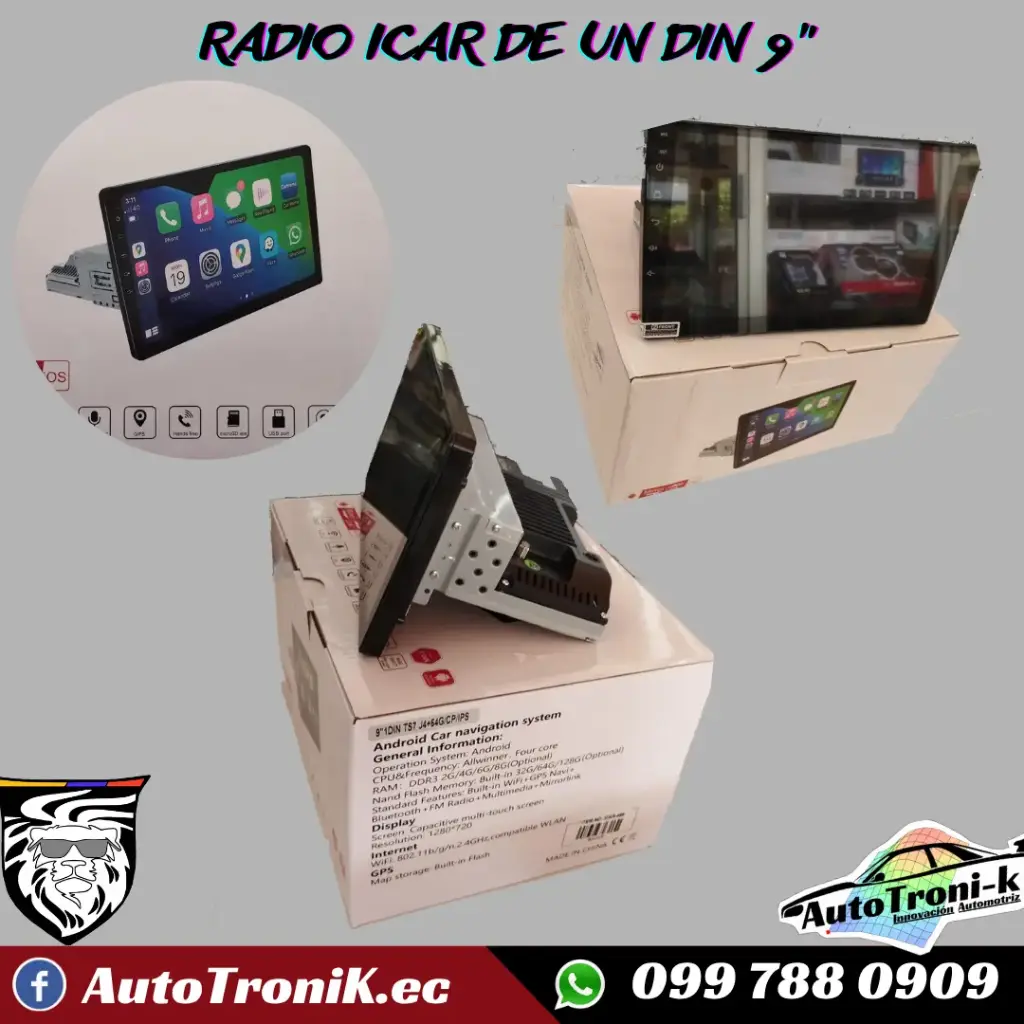RADIO ICAR DE UN DIN