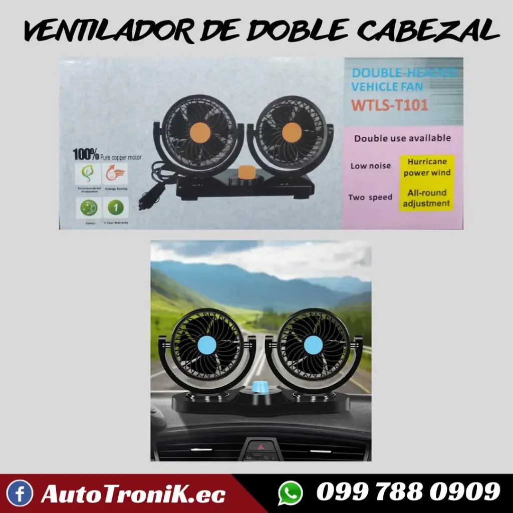 VENTILADOR DE DOBLE CABEZAL