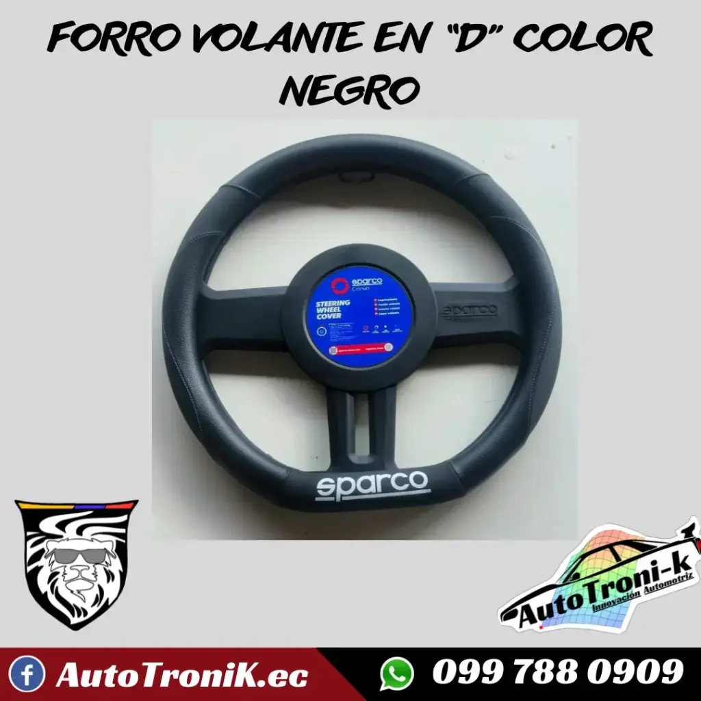 FORRO VOLANTE EN “D” COLOR NEGRO