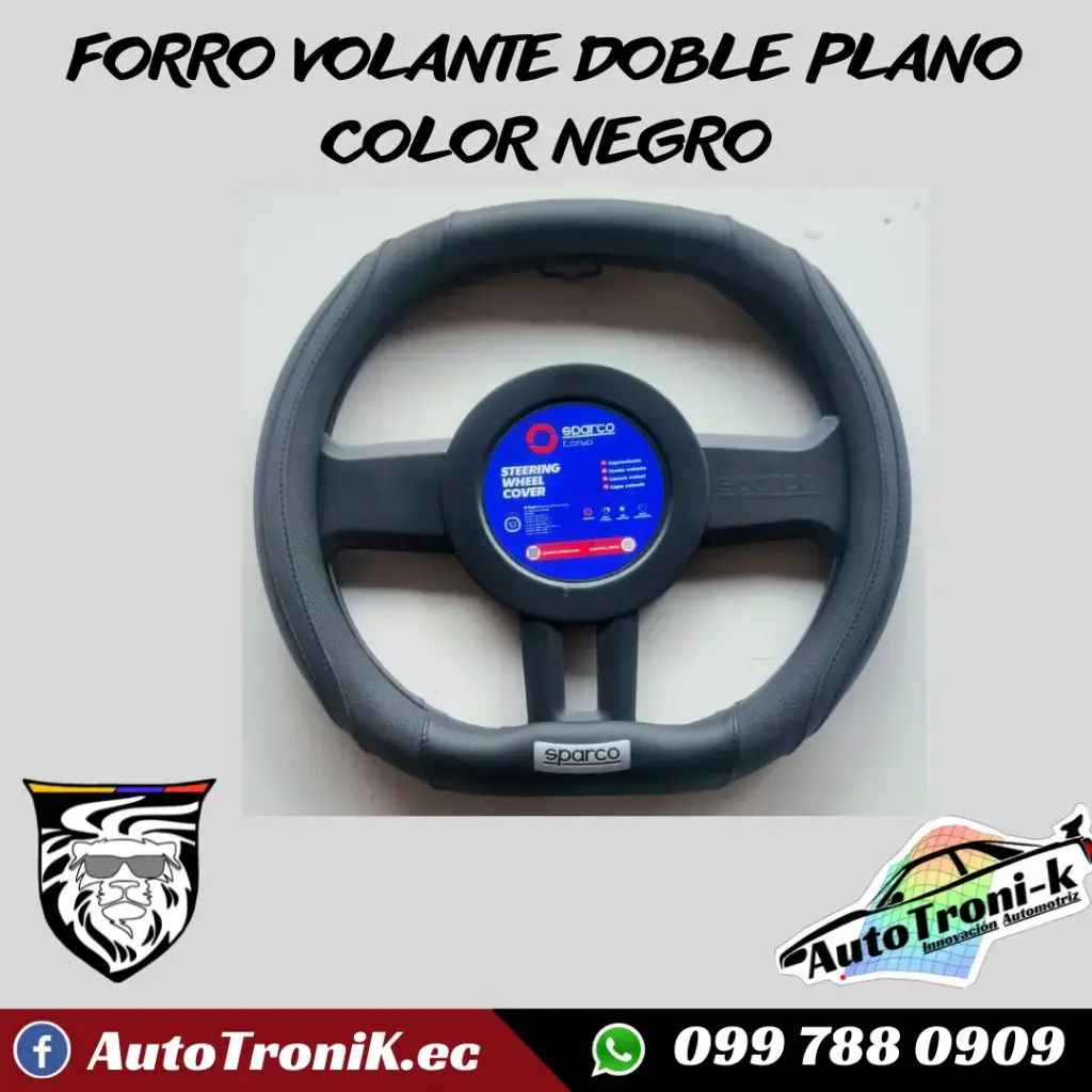 FORRO VOLANTE DOBLE PLANO COLOR NEGRO