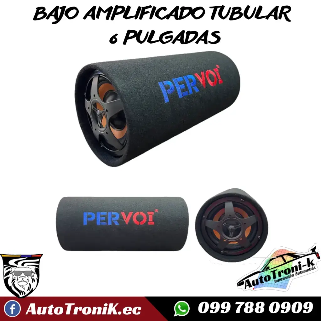BAJO AMPLIFICADO TUBULAR DE 6 PULGADAS