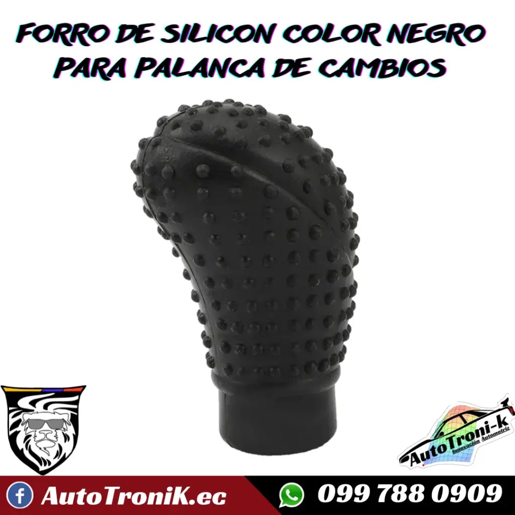 FORRO DE SILICON COLOR NEGRO PARA PALANCA DE CAMBIOS