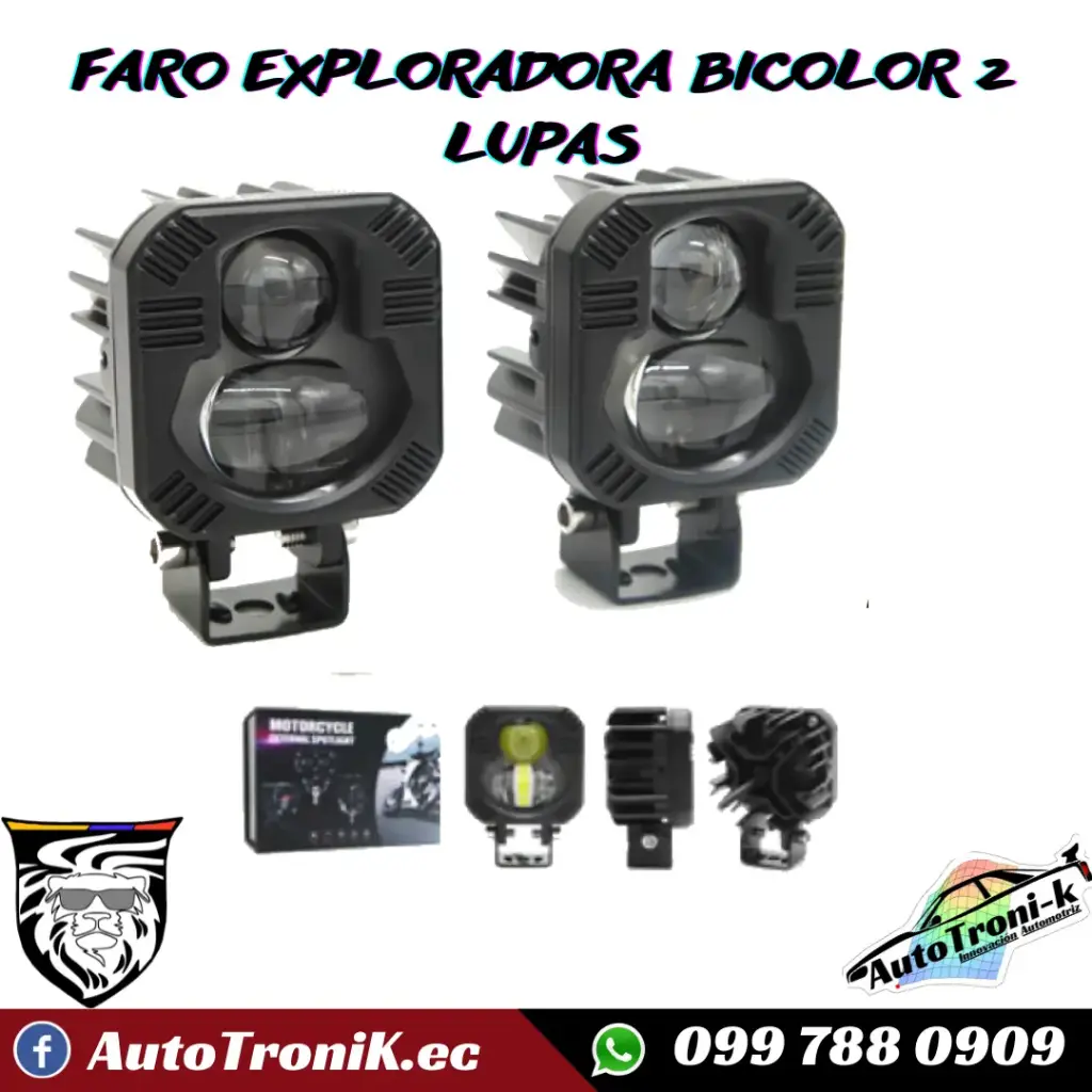 FARO EXPLORADORA BICOLOR 2 LUPAS