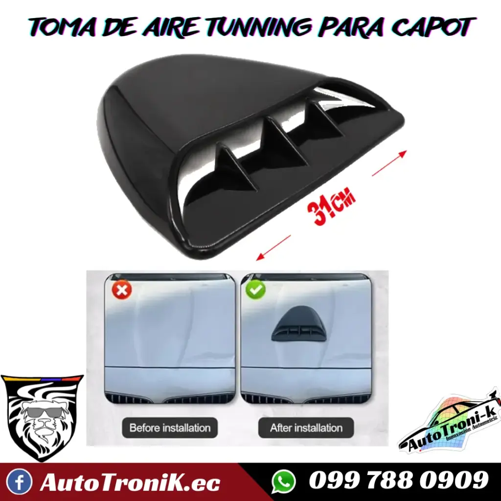 TOMA DE AIRE TUNNING PARA CAPOT