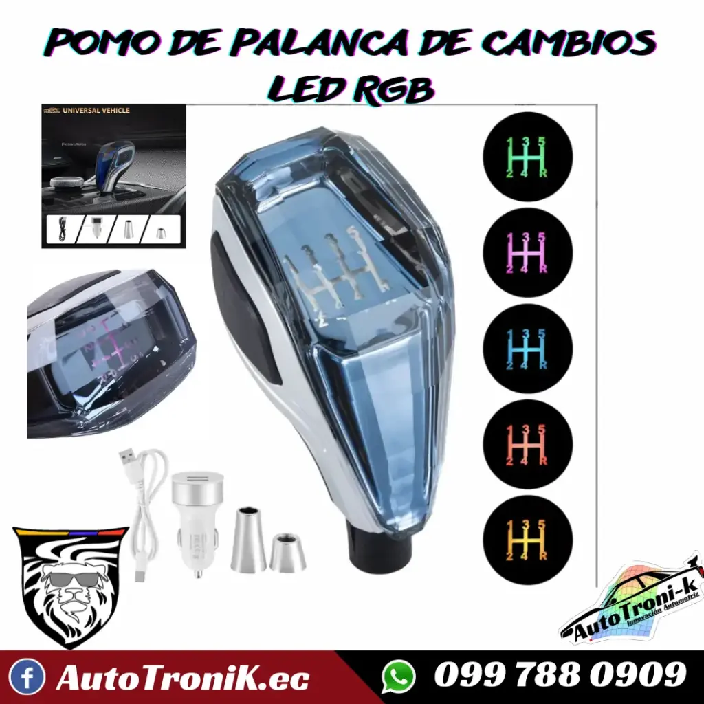 POMO DE PALANCA DE CAMBIOS LED RGB