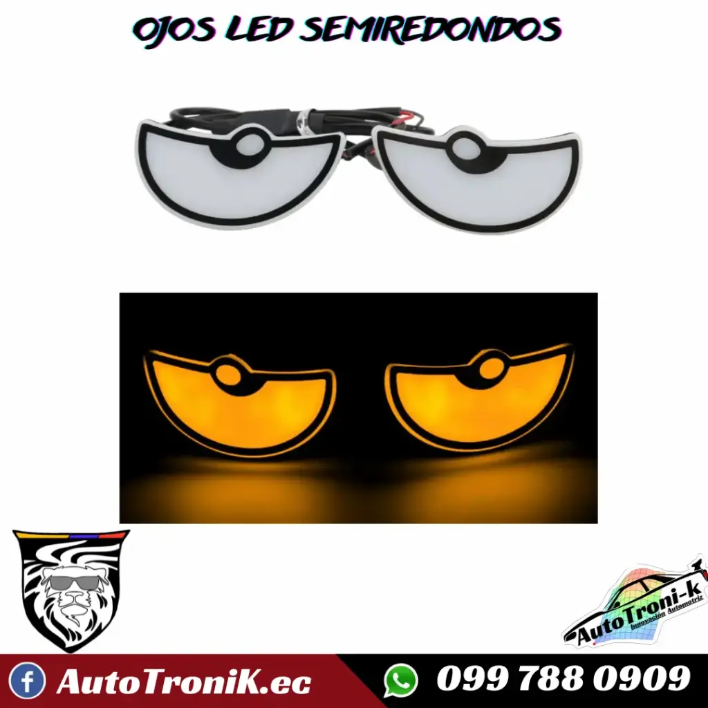 OJOS LED SEMIREDONDOS/LUZ AMARILLA