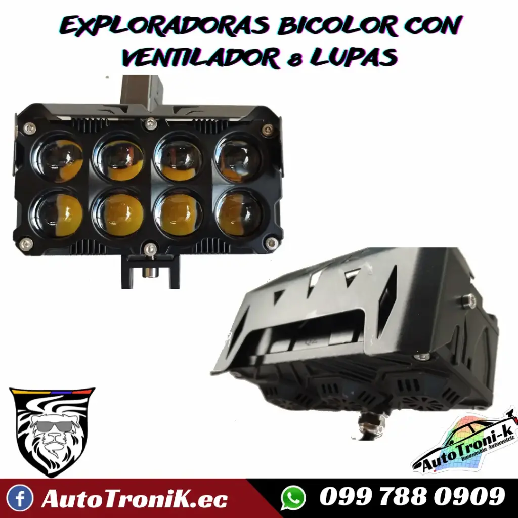 EXPLORADORAS BICOLOR CON VENTILADOR 8 LUPAS