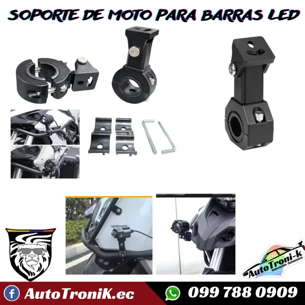 SOPORTE DE MOTO PARA BARRAS LED