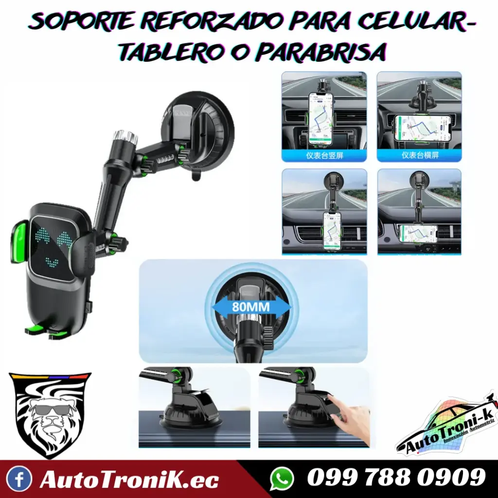 SOPORTE REFORZADO PARA CELULAR-TABLERO O PARABRISA