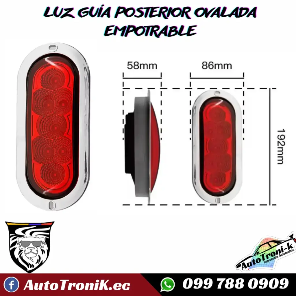 LUZ GUÍA POSTERIOR OVALADA EMPOTRABLE
