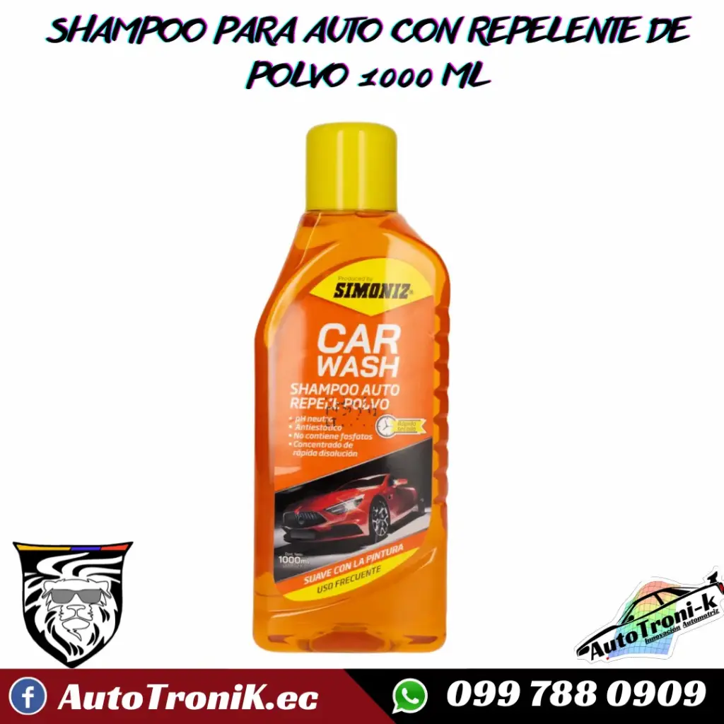 SHAMPOO PARA AUTO CON REPELENTE DE POLVO 1000 ML 