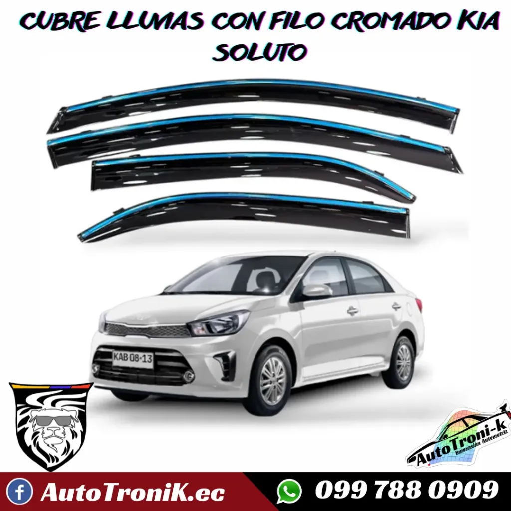 CUBRE LLUVIAS CON FILO CROMADO KIA SOLUTO
