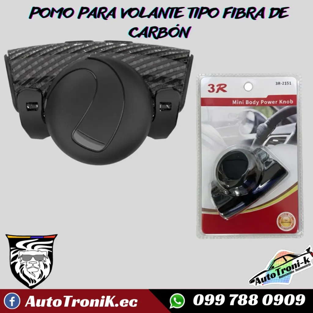 POMO PARA VOLANTE TIPO FIBRA DE CARBÓN