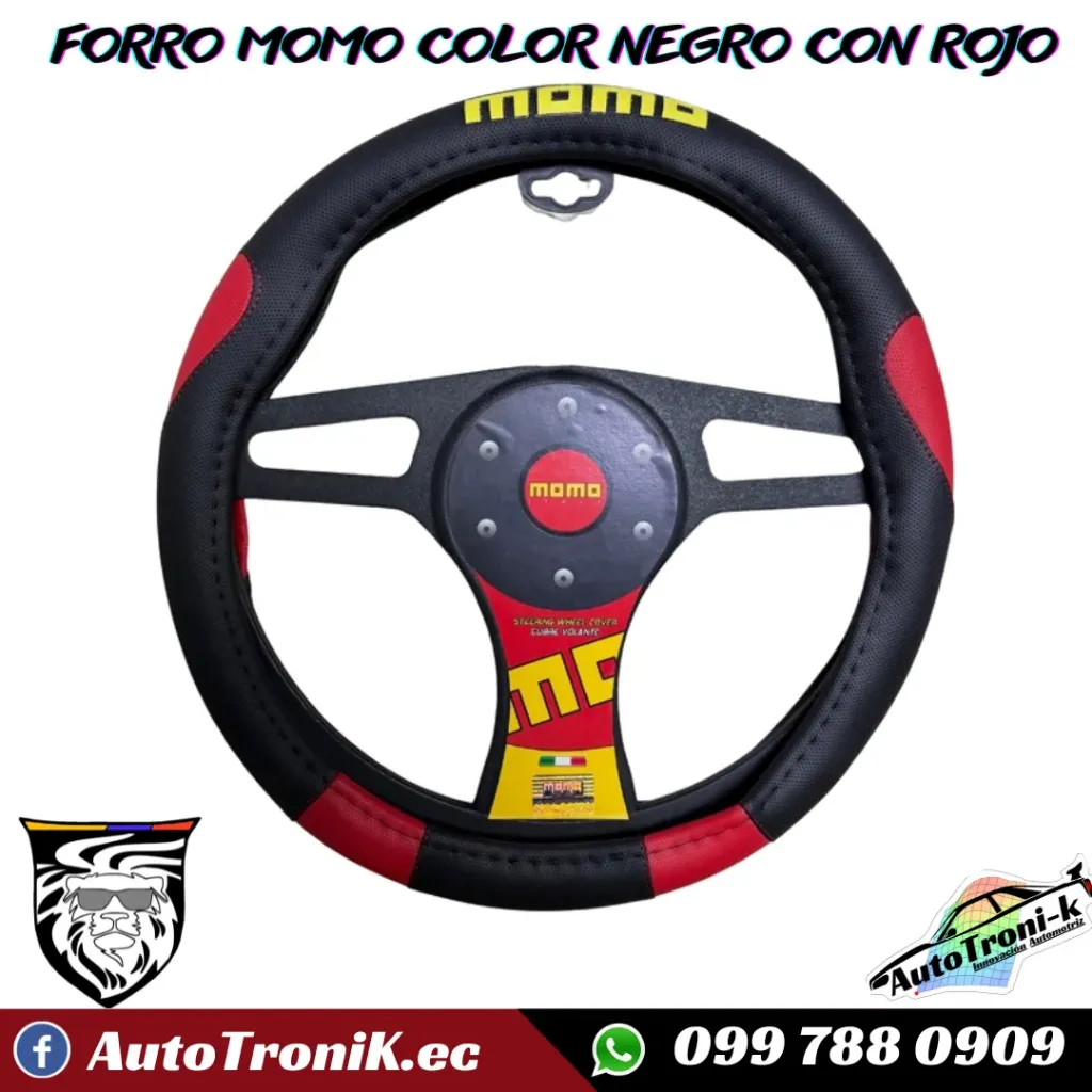 FORRO MOMO COLOR NEGRO CON ROJO