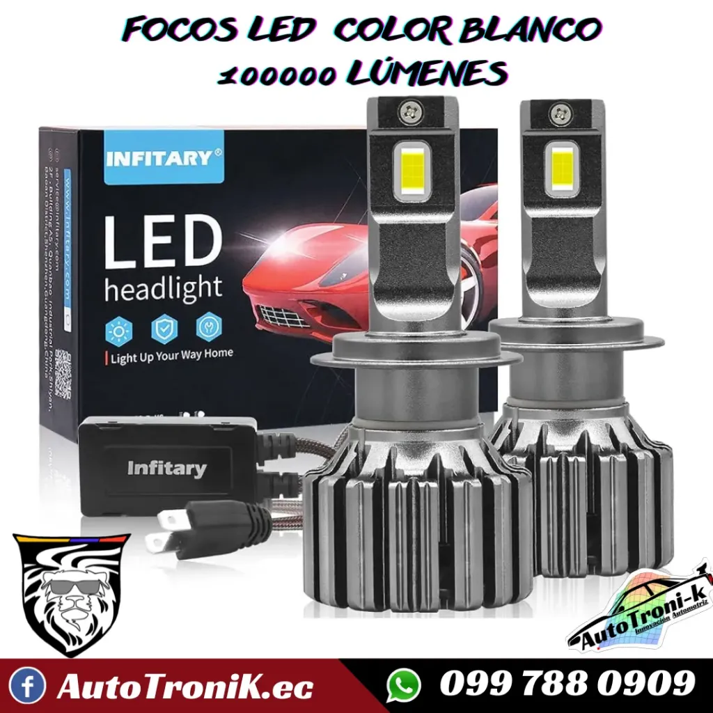 FOCOS LED  COLOR BLANCO 100000 LÚMENES