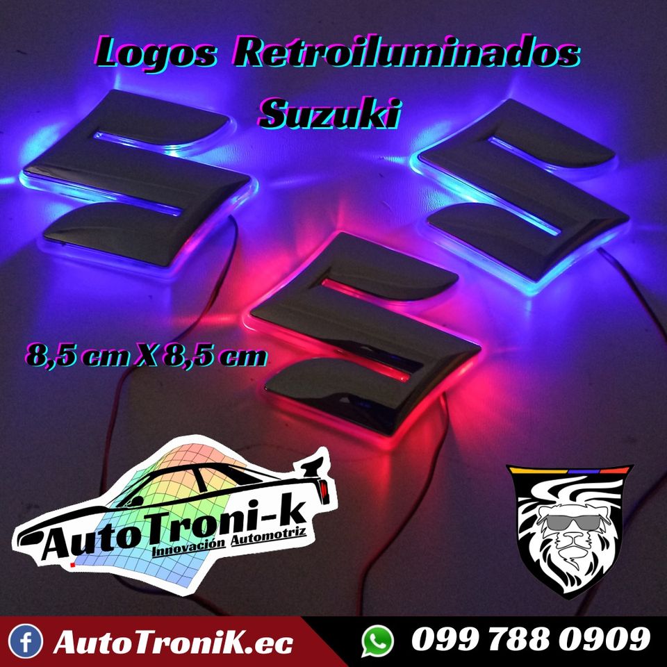 🌟 Logo Retroiluminado 🚗 Suzuki ✨