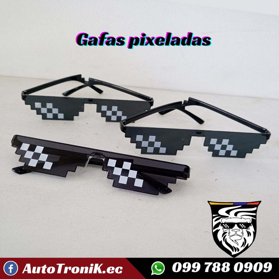 😎 Gafas 😁 pixeladas 🕶 Talla unica.