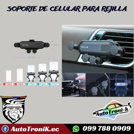SOPORTE DE CELULAR PARA REJILLA DE AIRE