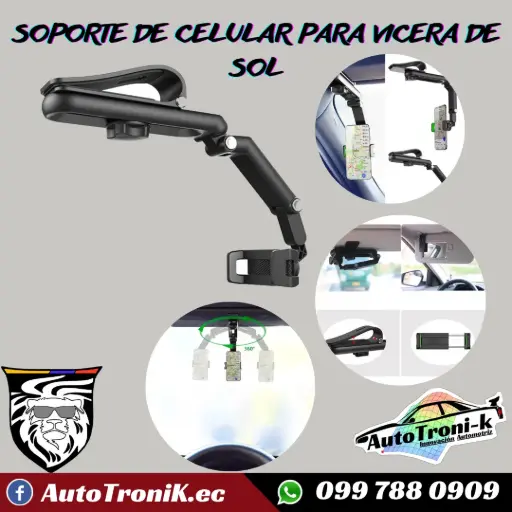 PORTA CELULAR PARA VICERA DE SOL