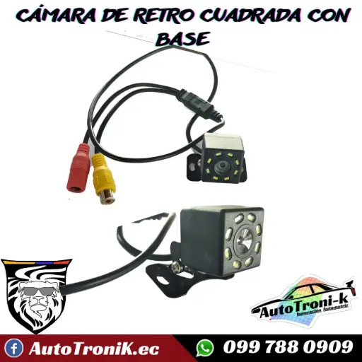CÁMARA DE RETRO CUADRADA CON BASE