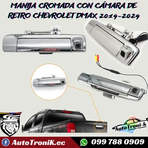 MANIJA CROMADA CON CÁMARA DE RETRO CHEVROLET DMAX 2014-2024