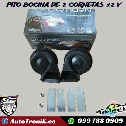 PITO BOCINA DE 2 CORNETAS 12 V