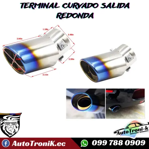 TERMINAL CURVADO SALIDA REDONDA