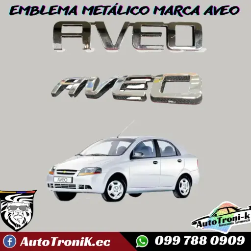 EMBLEMA METÁLICO MARCA AVEO 