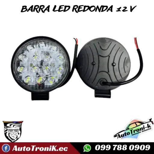 BARRA LED REDONDA 12 V