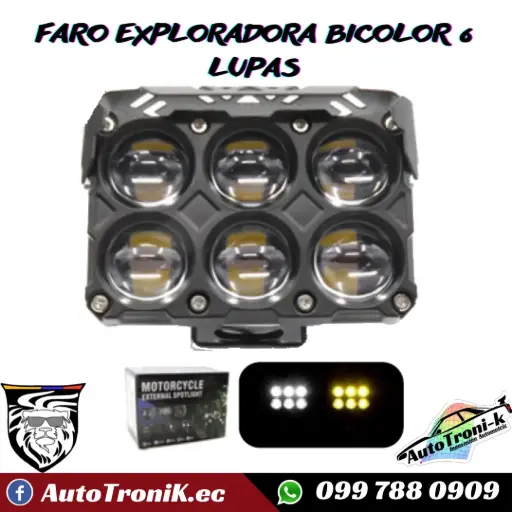 FARO EXPLORADORA BICOLOR 6 LUPAS