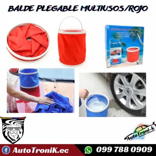 BALDE PLEGABLE MULTIUSOS/ROJO