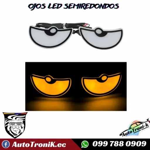 OJOS LED SEMIREDONDOS/LUZ AMARILLA