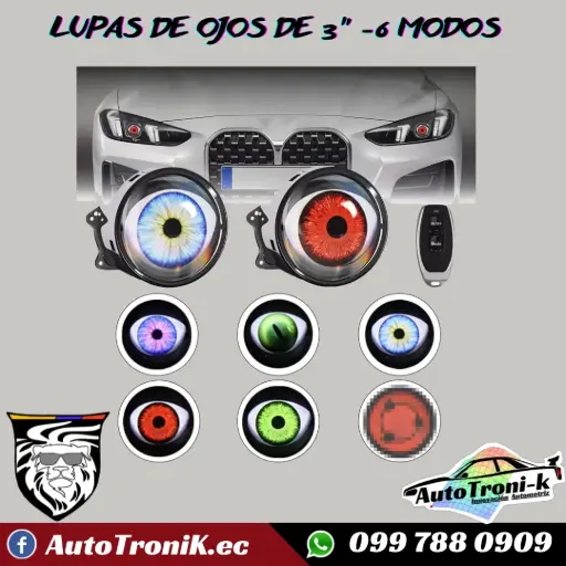LUPAS DE OJOS DE 3"-6 MODOS