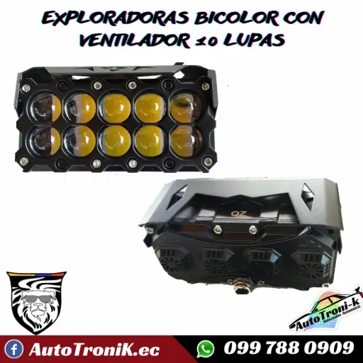EXPLORADORAS BICOLOR CON VENTILADOR 10 LUPAS