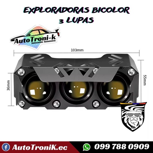 EXPLORADORA BICOLOR 3 LUPAS