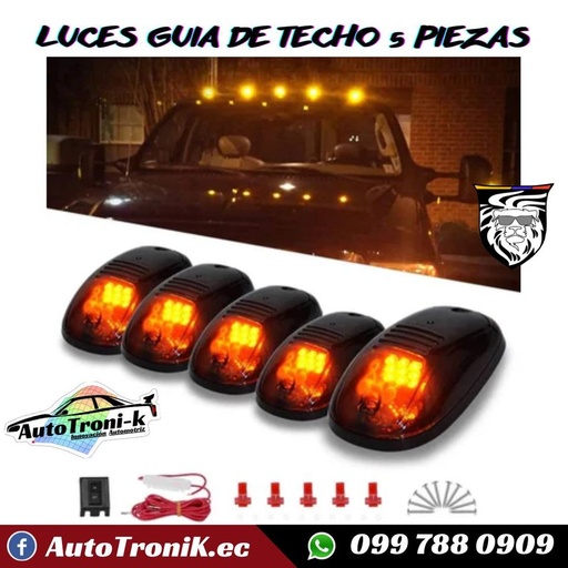 LUCES DE GUIA DE TECHO 5 PIEZAS