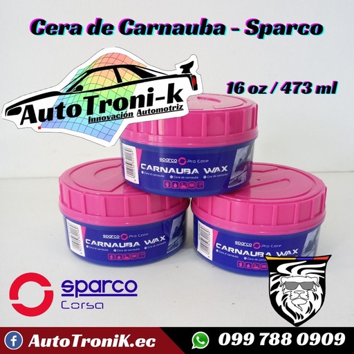 ✨ Cera de Carnauba para Autos 😎 Sparco 💯