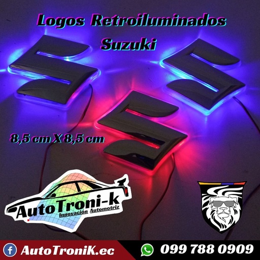 🌟 Logo Retroiluminado 🚗 Suzuki ✨
