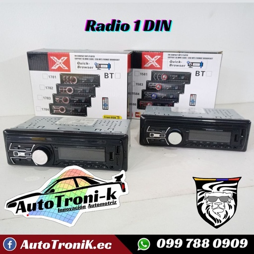 📻 Radio Económico 🌟 1 DIN con control remoto 💯