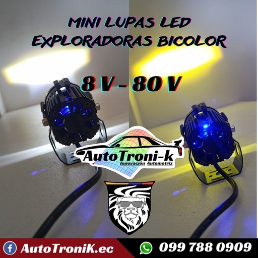 🔥 Mini Lupas Led Bicolor 03 ✅ Antiniebla 😎