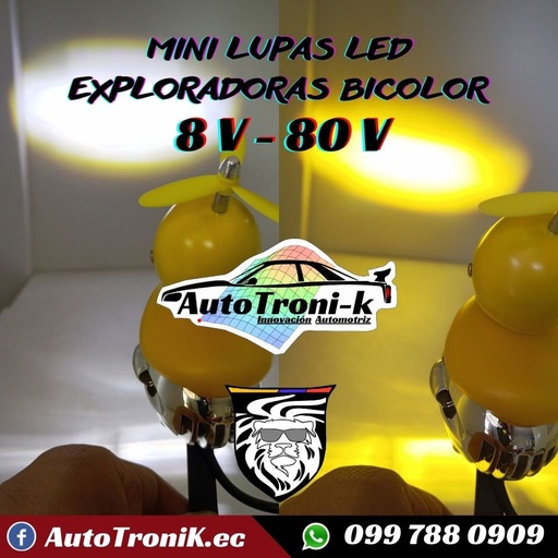 🔥 Mini Lupas Led Bicolor 04 ✅ Antiniebla 😎